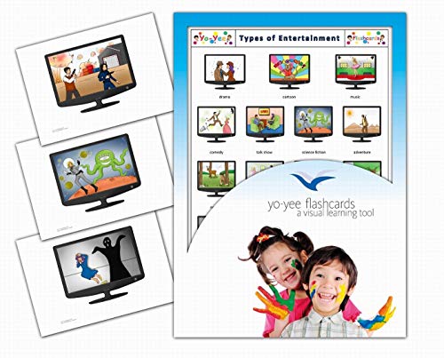 Yo-Yee Flash Cards - Television Channel Picture Cards for Language Development for Toddlers, Kids, Children and Adults - Including Teaching Activities and Game Ideas