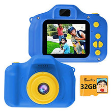 Load image into Gallery viewer, SUNCITY Kids Digital Camera, Christmas Birthday Gifts for Boys Age 3-9, HD Digital Video Cameras for Toddler, Portable Toy for 3 4 5 6 7 8 Year Old Boy with 32GB SD Card-Dark Blue
