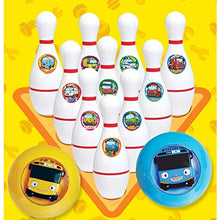 Load image into Gallery viewer, withmolly Barney Land Tayo Kids Bowling Playset Tayo Bowling pin x10ea , Bowling Balls x 2ea ,Stickers
