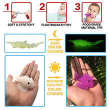 Load image into Gallery viewer, ValeforToy Ocean Sea Animal,18 Pack Rubber Bath Toy Set,Food Grade Material TPR Super Stretchy, Some Kinds Can Change Colour, Squishy Floating Bathtub Toy Figure Party,Realistic Shark Octopus Fish
