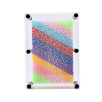 Pin Art Sculpture Pin Art Board, Plastic Sturdy Novel 3D Pin Art, Pin Art Toy, for Home Office(Transparent medium)