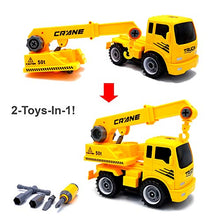 Load image into Gallery viewer, MukikiM Construct A Truck - Crane. Take it apart &amp; put it back together + Friction powered(2-toys-in-1!) Awesome award winning toy that encourages creativity! ...

