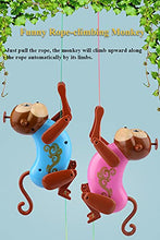 Load image into Gallery viewer, NEXTAKE Rope-Climbing Monkey, Funny String-Climbing Monkey Toy Pull and Climb Monkey Pull String Monkey Interactive Toy with Funny Sound Effect for Kids (Pink)
