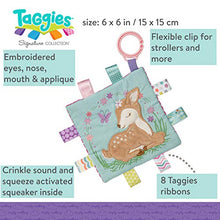 Load image into Gallery viewer, Taggies Soothing Sensory Crinkle Me Toy with Baby Paper and Squeaker, Flora Fawn, 6.5 x 6.5-Inches
