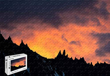 Load image into Gallery viewer, PigBangbang,20.6 X 15.1 Inch,Basswood Bright Colorful - Mountain Sunset Clouds Silhouette - 500 Piece Jigsaw Puzzle

