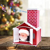 Christmas Electric Music Santa Claus Doll - Drilling Chimney Drill House Toys - Christmas Home Party Decoration Toy - Novelty Funny Present for Xmas Children Home Decor