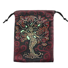 Load image into Gallery viewer, Tarot Card Velvet Bag | Board Game Embroidery Drawstring Tarot Bag | Novel Tarot Card &amp; Dice Storage Bag | Tarot Card Holder Bag Pouch for Tarot Enthusiasts (5.12&quot;x7.09&quot;)
