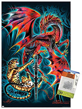 Load image into Gallery viewer, Ruth Thompson - Dragonblade Tigerblade Wall Poster with Push Pins
