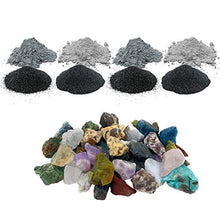 Load image into Gallery viewer, WireJewelry Double Barrel Rotary Rock Tumbler Madagascar Mix Deluxe Kit, Includes 3 Pounds of Rough Madagascar Stone Mix and 2 Batches of 4 Step Abrasive Grit and Polish with Plastic Pellets
