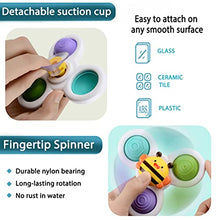 Load image into Gallery viewer, Suction Cup Spinner Toys, Sensory Spinning Top Toys for Toddlers 1-3 Year Old, Fidget Dimple Toy for Babies , Birthday Gifts for Baby boy Girl
