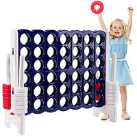 ARLIME Jumbo 4-to-Score Giant Game Set, Backyard Games for Kids & Adults, 4 in A Row W/ Quick-Release Lever, 42 Build-in Rings Included, Jumbo Size for Outdoor & Outdoor Play