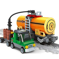 General Jim's Building Blocks Large Capacity Train Tanker Car 199 Piece Toy Train Building Bricks for Kids and Family Builds