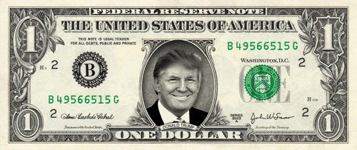 DONALD TRUMP on a Real Dollar Bill Collectible Cash Money
