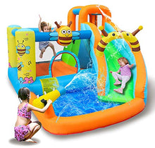 Load image into Gallery viewer, TiliKuly Kids Inflatable Water Slides Bounce House with 450w Blower Bee Spray Water Pool Inflatable Bouncy House for Kids Outdoor Party Jumping Bounce Castle Houses Water Inflatable Bounce Houses
