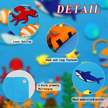 Load image into Gallery viewer, Kids Flannel Felt Board Story Sets for Toddler Preschool, with Under The Sea World Animals Shark Figures Large Wall Hang Interactive Learning Classroom Activity Kits
