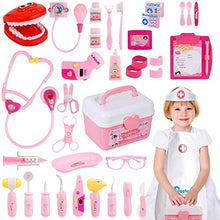 Load image into Gallery viewer, Gifts2U Toy Doctor Kit, 37 Piece Kids Pretend Play Toys Dentist Medical Role Play Educational Toy Doctor Playset for Girls Ages 3-6
