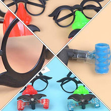 Load image into Gallery viewer, Kisangel 15pcs Disguise Glasses with Funny Nose Novelty Party Eyeglasses Eyewear Circus Clown Costume Accessories for Kids Glasses Photo Props ( Random Color )
