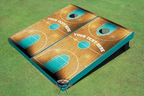 Custom Tailgate Basketball Court Theme Cornhole Boards