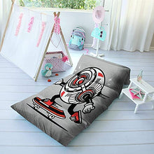 Load image into Gallery viewer, Kids Floor Pillow Skater Droid Robot Machine Skateboarding Character Design Pillow Bed, Reading Playing Games Floor Lounger, Soft Mat for Slumber Party, for Kids, King Size

