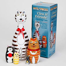 Load image into Gallery viewer, 5-Nesting Cute Wooden Nesting Dolls Matryoshka Animal Russian Doll (Cat) Wooden Craft Craft Gift Customization
