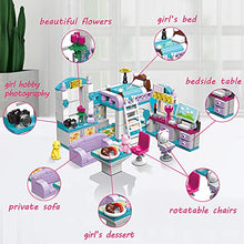Load image into Gallery viewer, QMAN 6-12 Girl&#39;s Dream Home Building Blocks Kit Educational Toy, Build Girl&#39;s Bedroom or Living Room or Kitchen, 3 Building Methods (194 Pieces)
