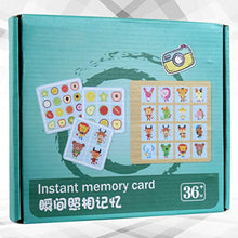 Load image into Gallery viewer, NUOBESTY Memory Game Cards Flash Cards Matching Game Instant Memory Card Toy Logical Train Toys Educational Toys for Kids (Random Color)
