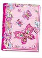 Pecoware Butterfly Diary with Lock