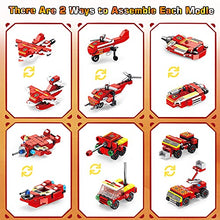 Load image into Gallery viewer, VATOS STEM Building Toys - 572 PCS City Fire Plane Blocks Set for 6 Year Old Boys 25-in-1 Engineering Building Bricks Fire Vehicle Blocks Kits Best Gift for Kids Aged 7 8 9 10 11 12 Yr Old Boys Girls
