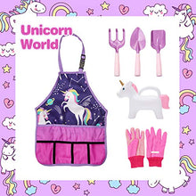 Load image into Gallery viewer, Kids Gardening Set - Kids Gardening Tool Set - Gardening Tools for Kids - Kids Gardening Tools - Kids Gardening - Kids Garden Set - Unicorn Garden Kit for Girls - Gift for Little Girls 3-7 Years Old.
