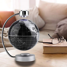 Load image into Gallery viewer, Floating Globe, Magnetic Levitating and Rotating Planet Earth Globe Ball with World Map, Cool and Educational Gift Idea for Him - 8&quot; Ball with Levitation Stand (Black)
