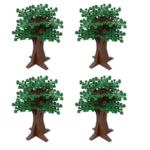 General Jim's Classic Botanical Classic Green Tree - Forest Trees Garden Plant Accessories Building Block Toys for Building Creations Landscaping (4pcs)