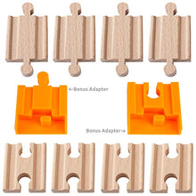 Load image into Gallery viewer, Orbrium Toys 8 Pcs Wooden Train Track Male-Male Female-Female Adapter Pack Fits Thomas Brio Chuggington Set
