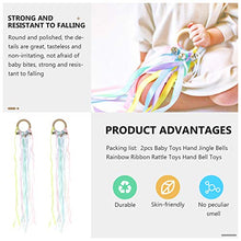 Load image into Gallery viewer, TOYANDONA 2pcs Rainbow Hand Kite Dancing Ribbon Streamer Wand with Jingle Bells Montessori Sensory Rainbow Ribbon Baby Rattle Toys for Children Play in Party Holiday Celebration
