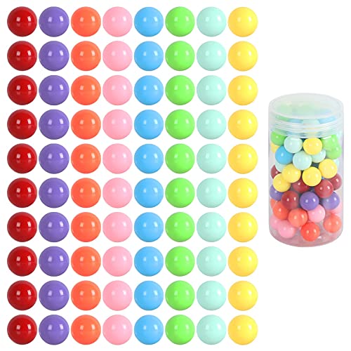 Witlans 80pcs Chinese Checker Game Replacement Balls,8 Solid Color 14mm Acrylic Game Marbles for Chinese Checker,Marble Run, Marbles Game,Aggravation Game,Traditional Marbles Games