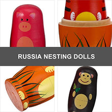 Load image into Gallery viewer, EXCEART 1 Set Handmade Stacking Toy Russian Nesting Doll Animal Wooden Matryoshka Dolls for Kids
