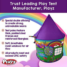 Load image into Gallery viewer, Playz Unicorn Toys Kids Play Tent for Girls with Unicorn Ring Toss, Candy Board Game, &amp; Tic Tac Toe - Indoor &amp; Outdoor Pop up Playhouse Set for Kids Birthday Party Favors &amp; Gifts for Baby and Toddlers
