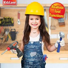 Load image into Gallery viewer, Durable Kids Tool Set with Electronic Cordless Drill and 18 Pretend Play Construction Accessories, with a Sturdy Case
