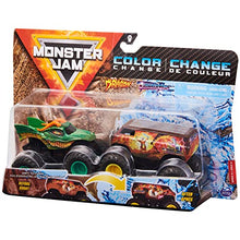 Load image into Gallery viewer, Monster Jam, Official Dragon vs. Thunder Bus Color-Changing Die-Cast Monster Trucks, 1:64 Scale
