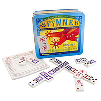 Spinner: The Game of Wild Dominoes, Double 9 Set Plus 11 Wild Spinner Tiles Board Game, Tin Box Carrying Case