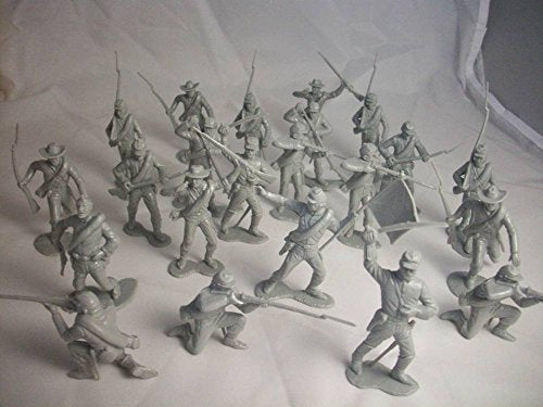 Marx Civil War Confederate Infantry 22 Figures in 10 Poses in Gray Offered by Classic Toy Soldiers, Inc