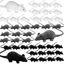 Load image into Gallery viewer, Broprege 48 Pack Halloween Fake Rat Plastic Rat Halloween Mini Mouse Realistic Mouse Plastic Mouse for Halloween Decoration, 3 Colors
