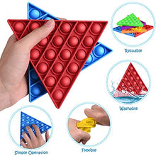 Load image into Gallery viewer, PAPERKIDDO Big Size Popping Fidget Toys, 6 Pack Triangle Rainbow Pop Bubble Sensory Stress Reliever Toy, Fidgets Push Toy for Kids, Silicone Stress Toys for Kids with ADHD or Autism (Triangle)
