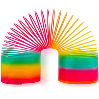 S SMAZINSTAR Slinky Toy, Giant Magic Rainbow Springs Toy Long Plastic Magic Spring a Classic Novelty Toy for Boys and Girls,Gifts, Birthdays, Favors (3x6 inch)
