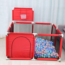 Load image into Gallery viewer, Portable Baby Ball Pit Playpen Playard Fence with Basketball Hoop Breathable Mesh for Indoors Outdoors Infant Toddler Kids Large
