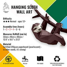 Load image into Gallery viewer, PaperCraft World 3D Puzzle DIY Kits for Adults - Abstract Wall Art Decor Animal Craft Kit- Hanging Sloth
