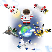 Mini Building Blocks Set Party Favors, Aviation & Space Building Toy Rocket Block Toy Creative Building Kits Gift for Kids Goodie Bags, Prizes, Birthday Gifts, Boys and Girls, Ages 6 & up
