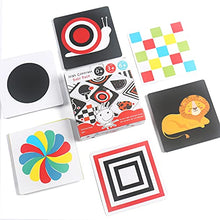 Load image into Gallery viewer, Baby Flash Cards 6 to 12 Months, Black And White Cards for Babies With Holder, Visual Stimulation Cards For Babies, High Contrast Flash Cards For Babies 6-12 Months, Montessori Sensory Toys For Babies
