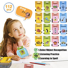 Load image into Gallery viewer, MOFGDNI Educational Toys for 2 3 4 Years Old 112 Talking Baby Flash Cards, Learning Resource Electronic Interactive Toys for 2-4 Year Old Boys Girls Toddlers Kids Birthday Gifts Ages 2 3 4 5
