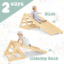 Load image into Gallery viewer, ikkle Climbing Ramp and Slide (Ramp Only), Reversible Wooden Slide Kids&#39; Indoor Outdoor Climbers with Strong Bearing Capacity, Smooth Surface, Guard Side Plate
