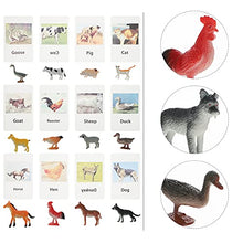 Load image into Gallery viewer, NUOBESTY Farm Animal Matching Game Cards, Animal Model Toy with Flash Cards Animal Figures Cognitive Educational Playset for Kids Gift Home Decorations
